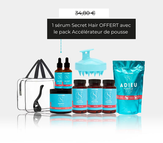 Pack Accélérateur de pousse de cheveux express 3 mois de cure