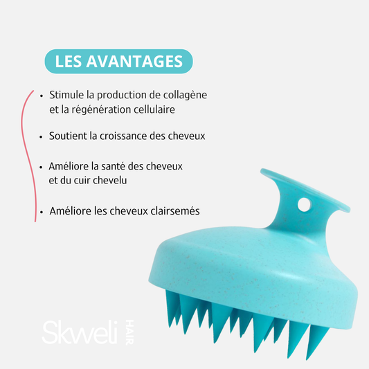 Brosse de massage stimulante pour le cuir chevelu